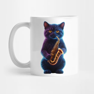 Saxophone Cat Mug